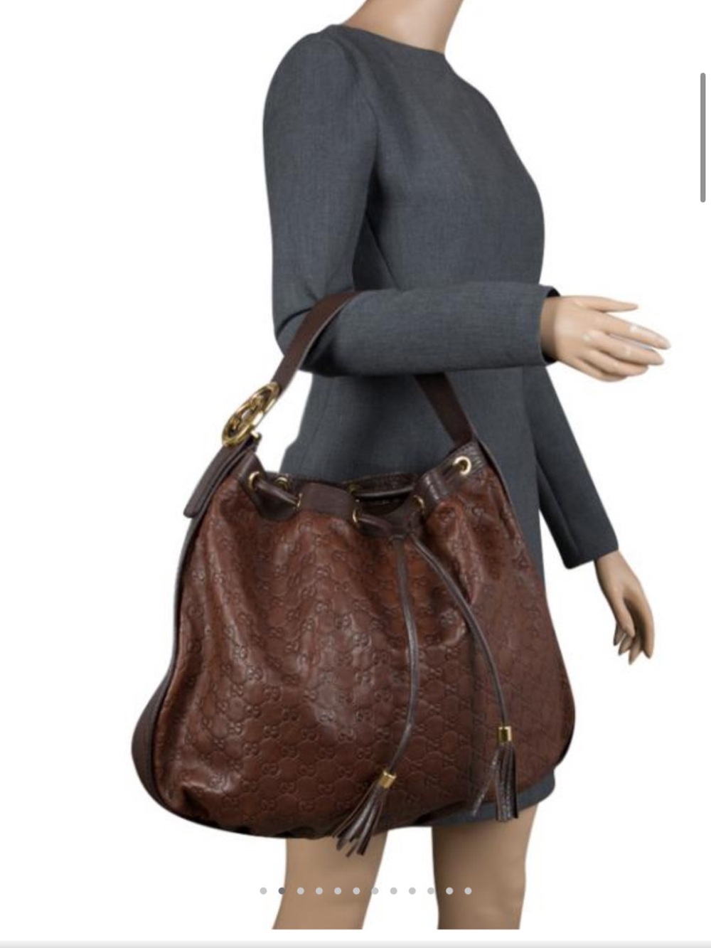 Gucci guccissima leather drawstring hobo bag - Picture 8 of 8